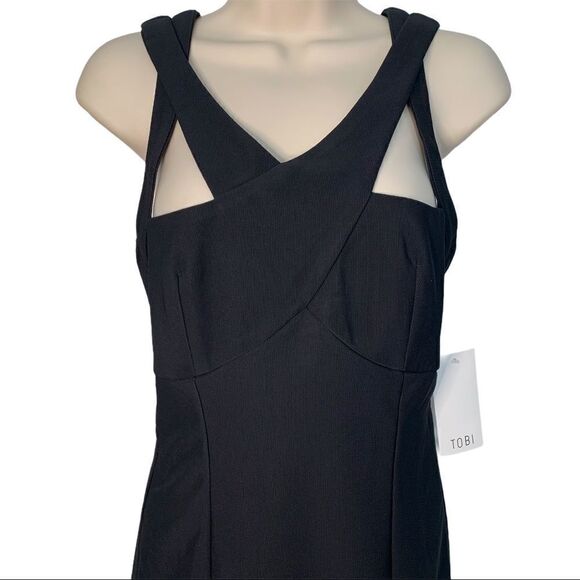 Tobi Black Strapy Dress NWT - Picture 2 of 6